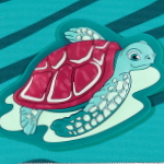 Step by Step Happy Turtle