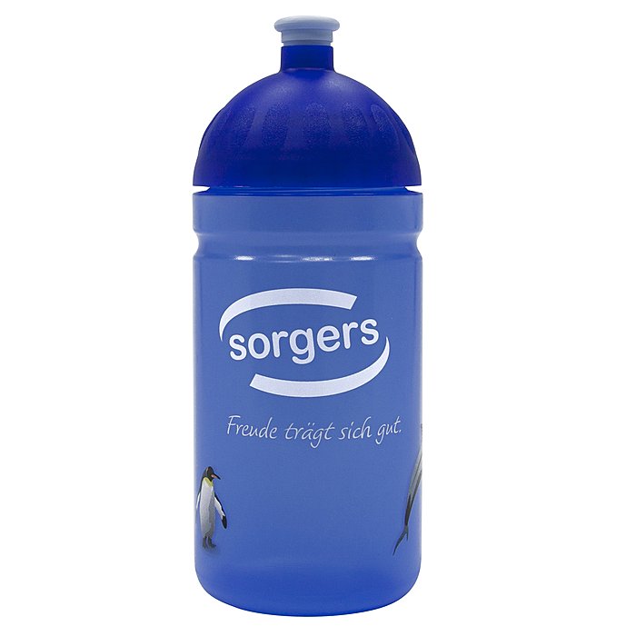 Isybe Trinkflasche blau Orca 0,5 l mit sorgers Logo Bild 2