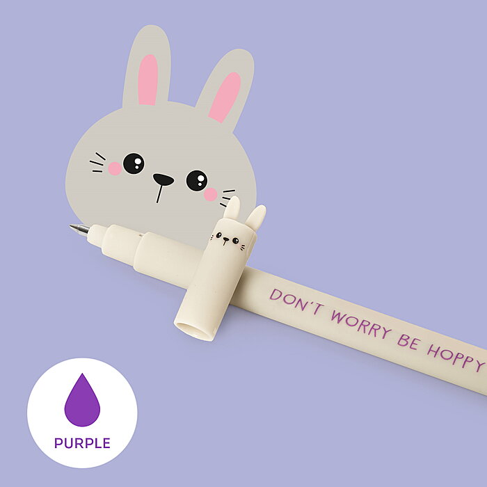Legami Erasab Gel Pen Bunny Purple INK Bild 2