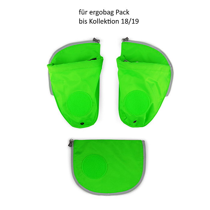 ergobag pack Sicherheitsset Seitentaschen grün bis18/19