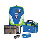 Scout Sunny II Safety Light Blue Space Schulranzenset 4 tlg.