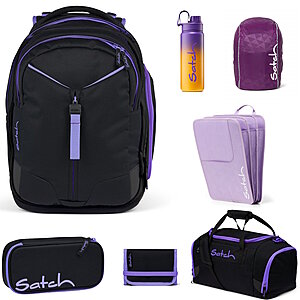 Satch Match Purple Phantom7tlg Schulrucksack-Set